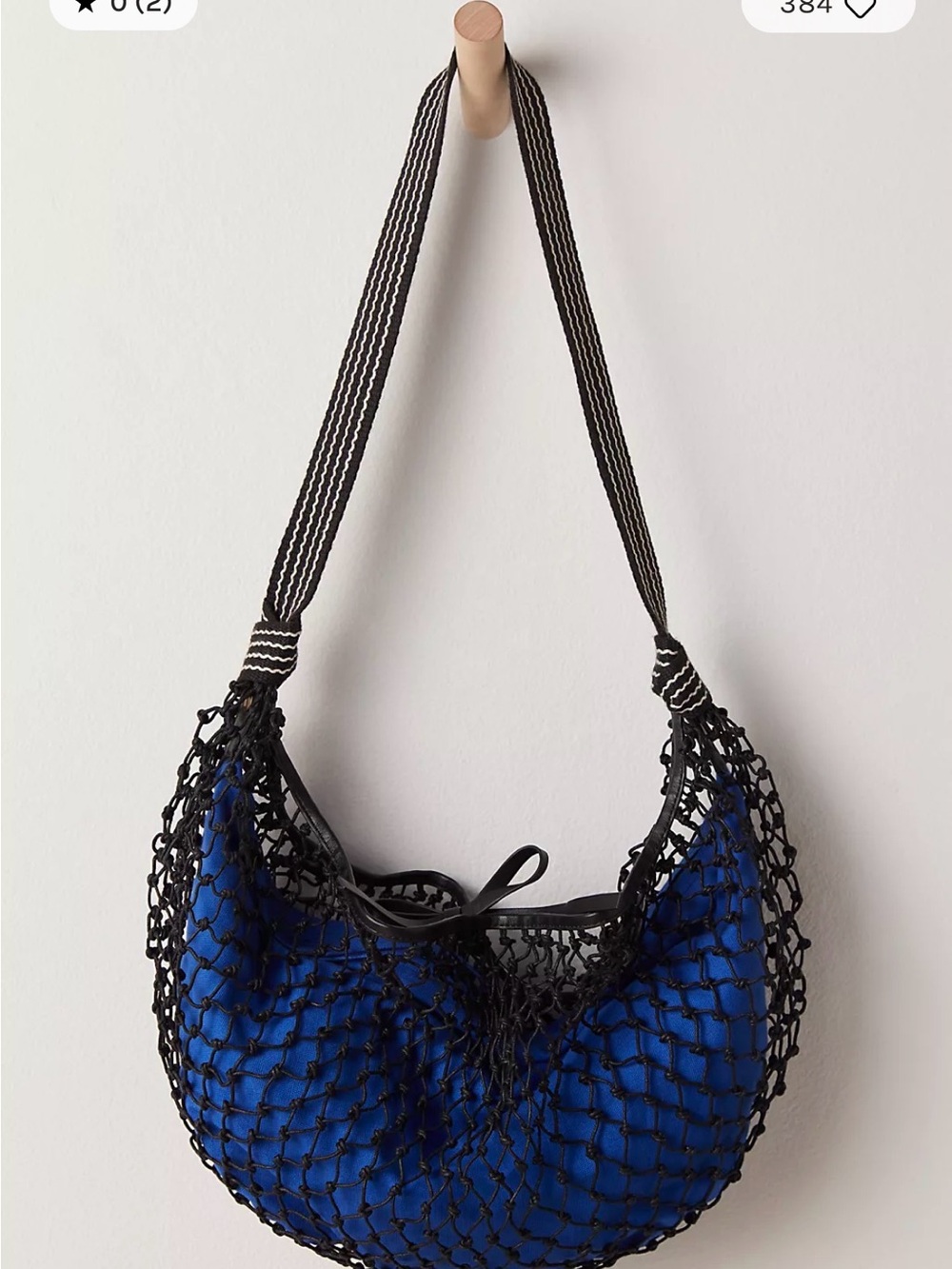 Free People Silver Springs Sling Bag. NWT. Dark blue